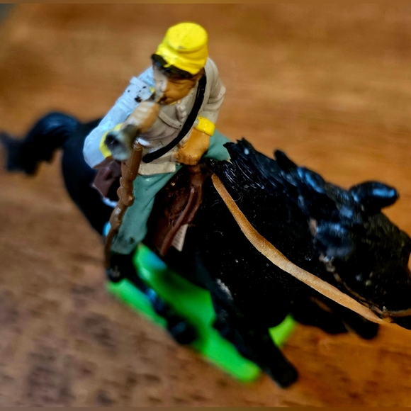 Vintage Britains LTD Confederate Calvary Trooper on Black Horse 1971 Military - Picture 5 of 6